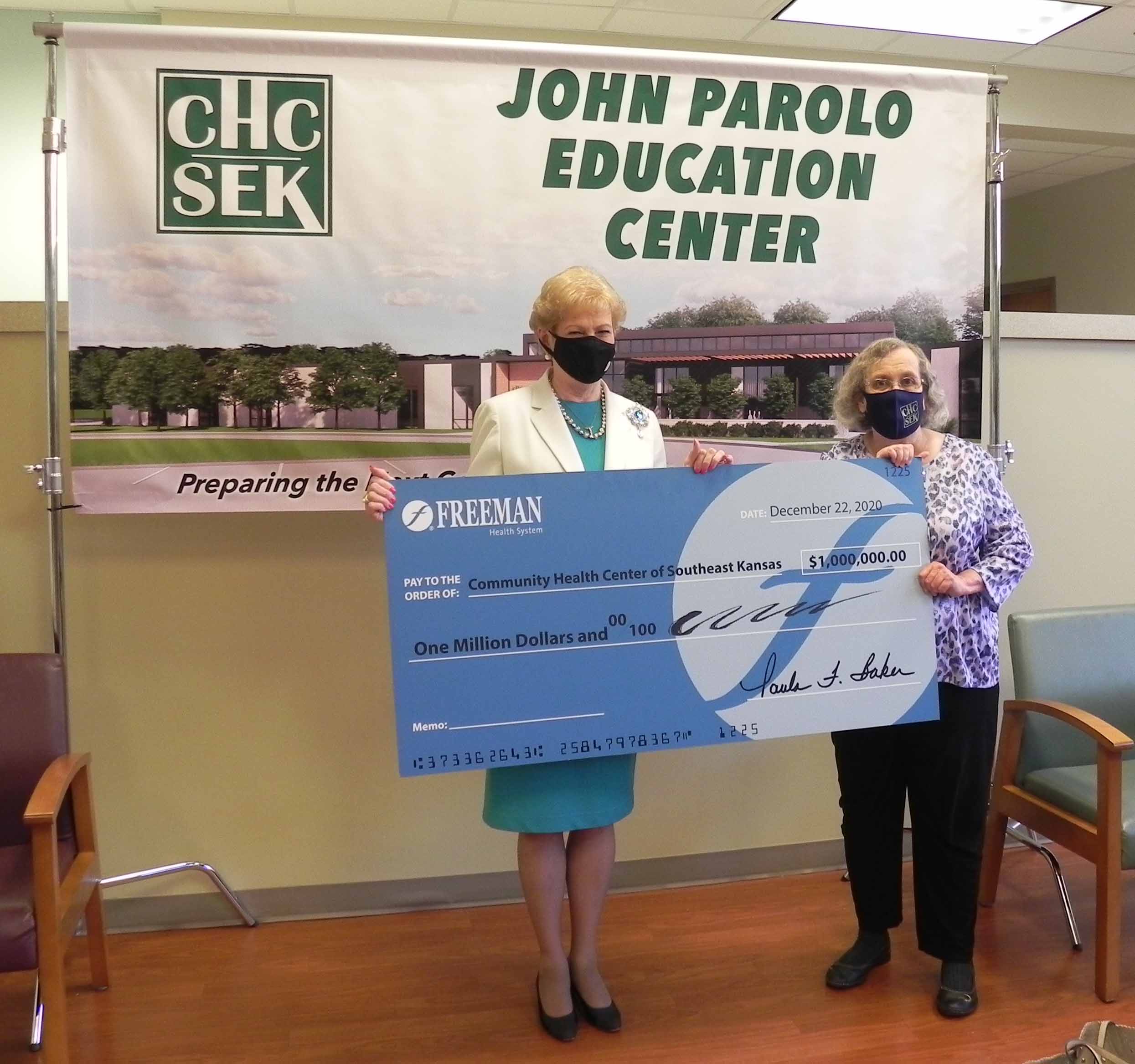 Freeman check presentation to CHC SEK Freeman check presentation to CHC SEK