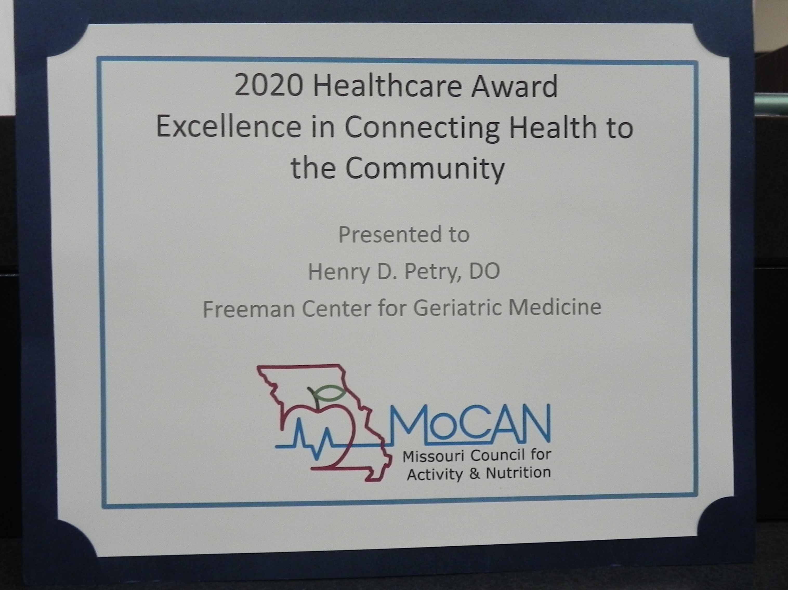 Dr. Petry Award Dr. Petry Award