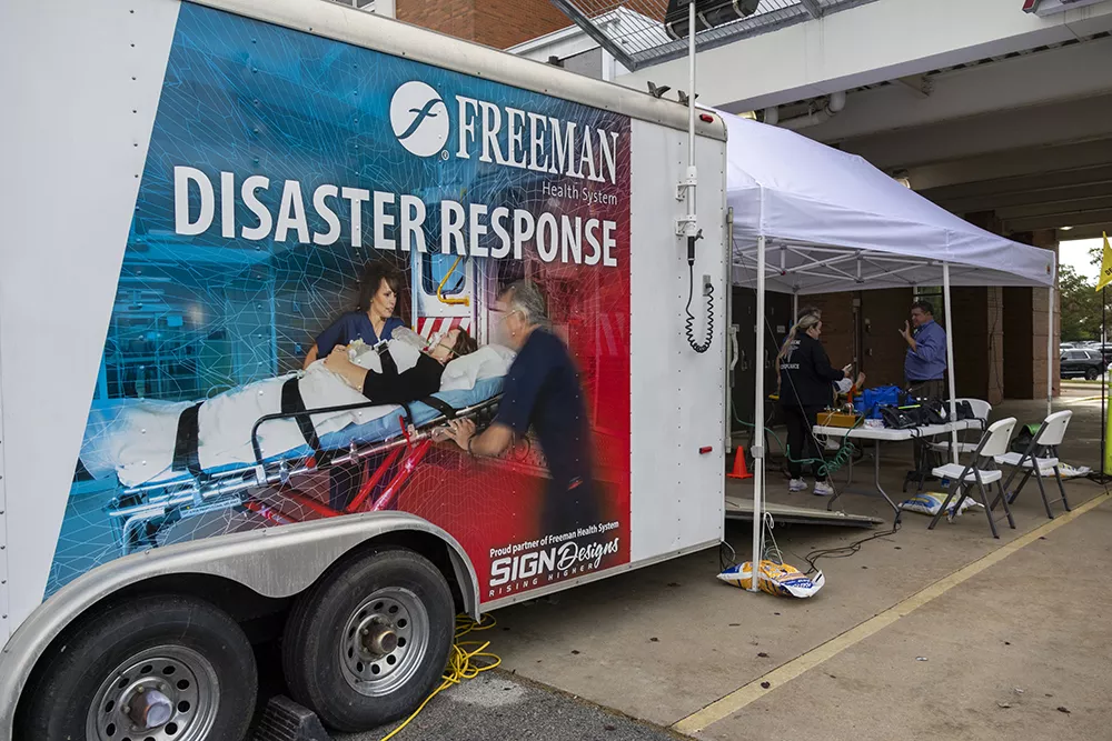 Freeman Officials Give Tour of New Disaster Response Trailer
